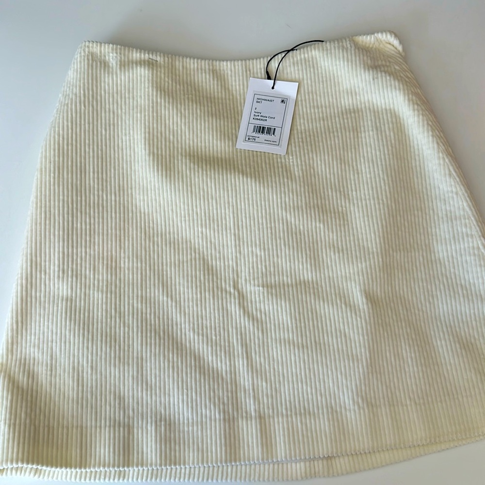 Cream corduroy skirt